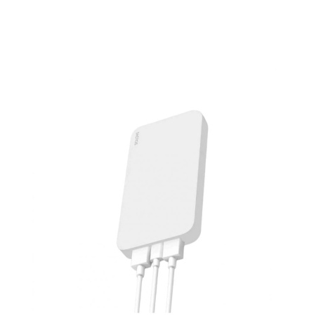 Внешний аккумулятор Solove Powerbank 20000mAh, 18W, QC 3.0 с кожаным чехлом, белый